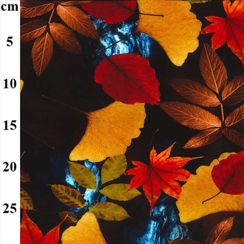 Viscosepoplin høstblader blusestoff