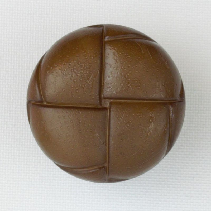 Lærknapp flette cognac lærimitasjon UTG. -  knute 18 og 25 mm