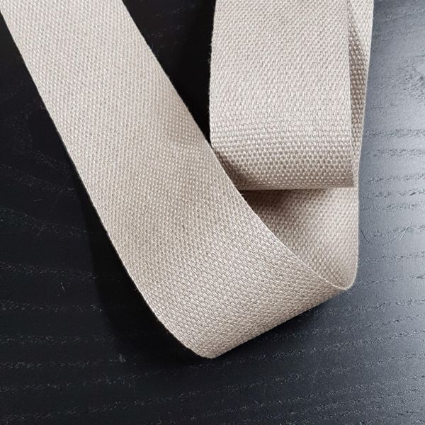 Hovedbilde Vevet linbånd 50 mm natur til veskebånd, -reim, ...