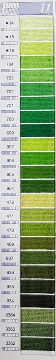 DMC Mouline No. 117 11 Lime - Militærgrønt brodergarn bomull