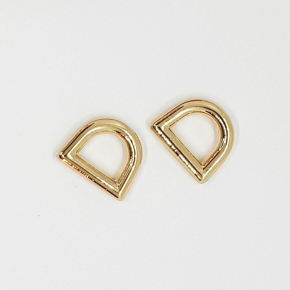 D-ring bold liten gull 10 mm - veskehank / reimledd