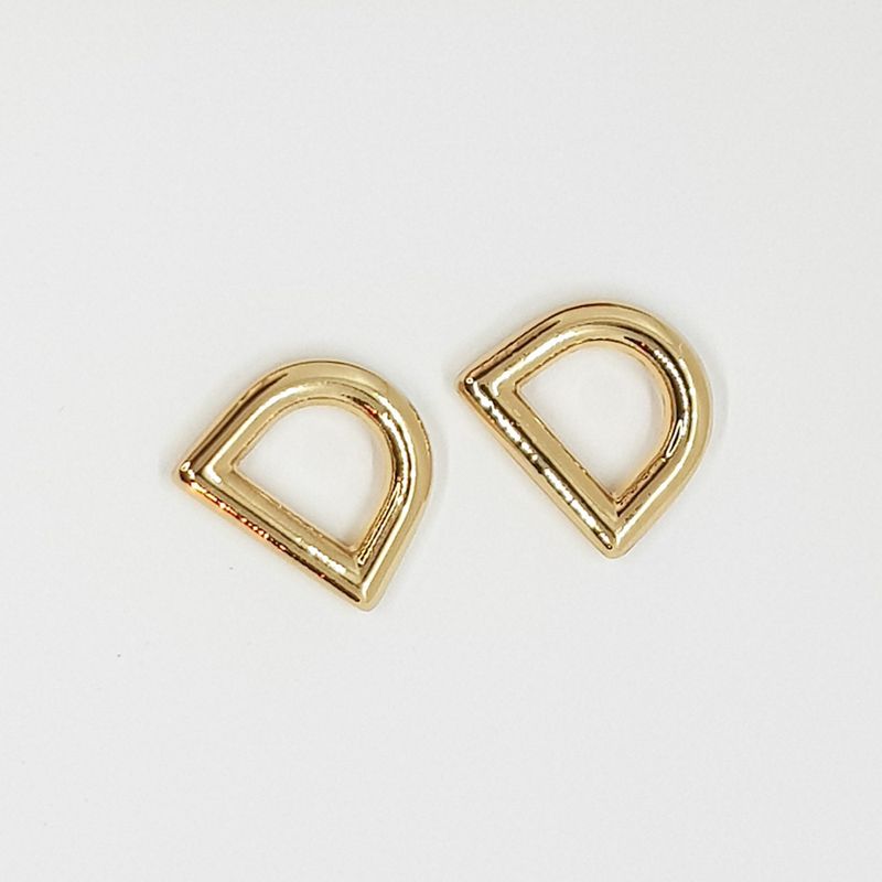 D-ring bold liten gull 10 mm - veskehank / reimledd