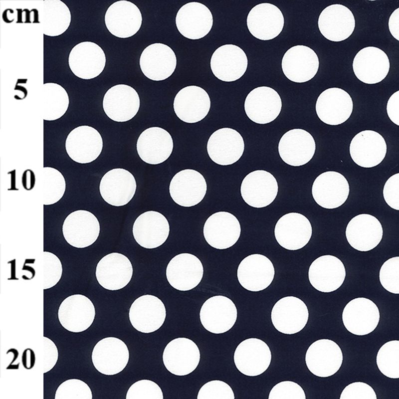 Bomullssateng stretch polkadot marineblå - UTG.