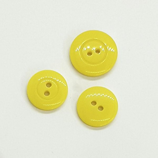 Hovedbilde Knapp dobbeltsidig syrlig gul - flere str.