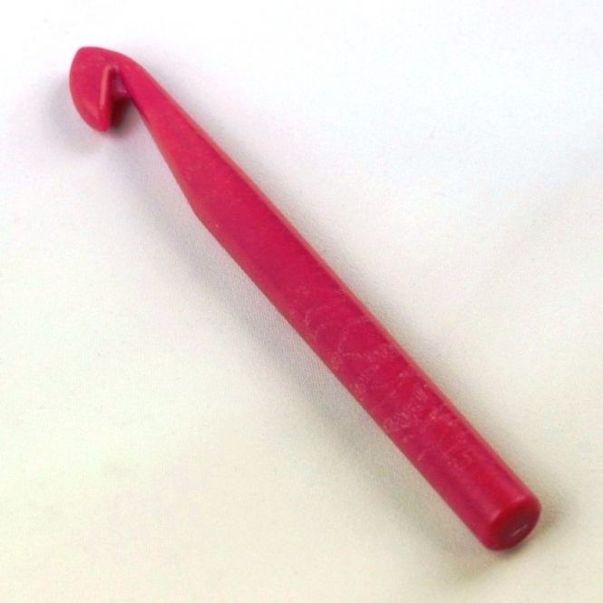 Hovedbilde Heklenål 15 mm rosa resirkulert plast Hoooked