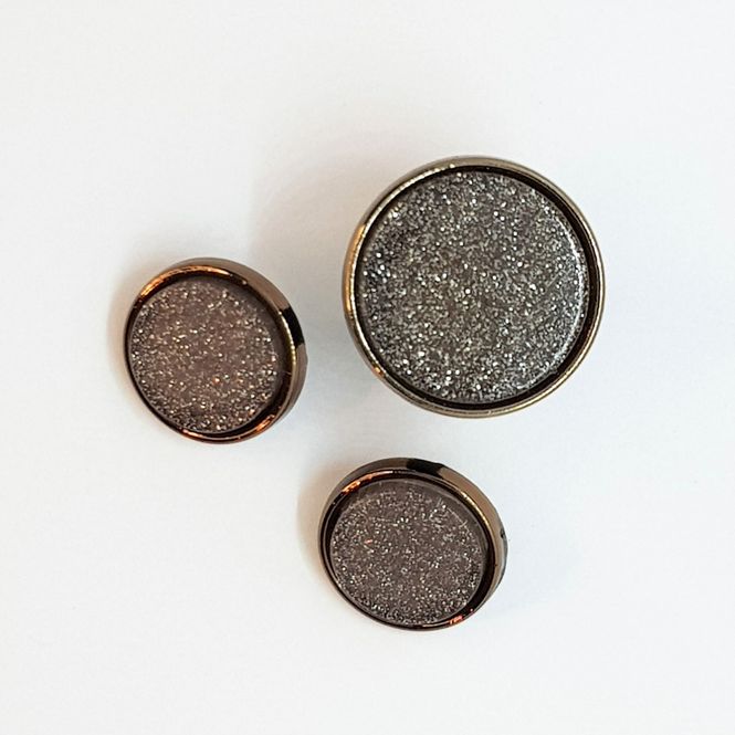 Hovedbilde Blingknapp plett bronse 
