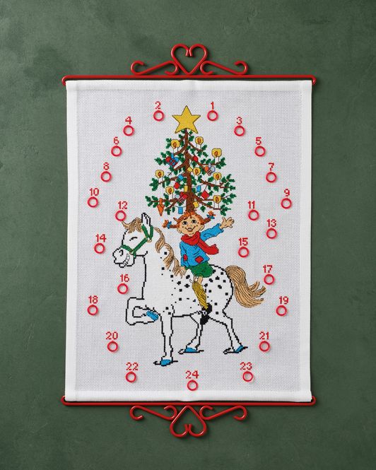 Hovedbilde Julekalender Pippi på hesten 35 x 46 cm