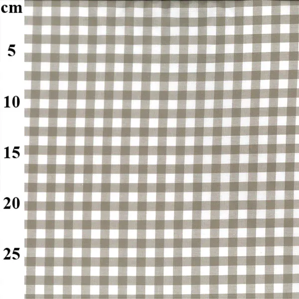 Hovedbilde Gingham  9 mm rutet sand-hvit kjøkkenruter