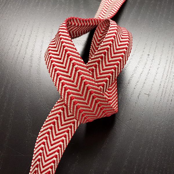 Hovedbilde Vevet bånd fiskebein stripet 38 mm 