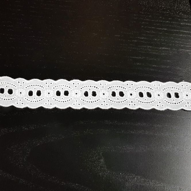 Hovedbilde Blonde engelsk broderi 33 mm dobbeltsidig ...