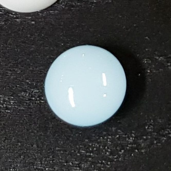 Hovedbilde Knapp linse lyseblå 12 mm