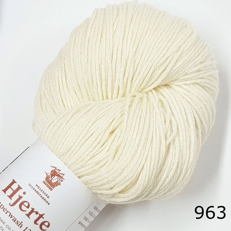 Hjerte  - Superwash 12/4 - alle farger Hillesvåg Fabrikker