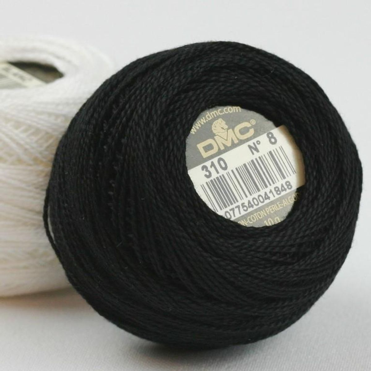 Perlegarn No.  8 DMC 20 Hvit - Grå - Sort Pearl cotton