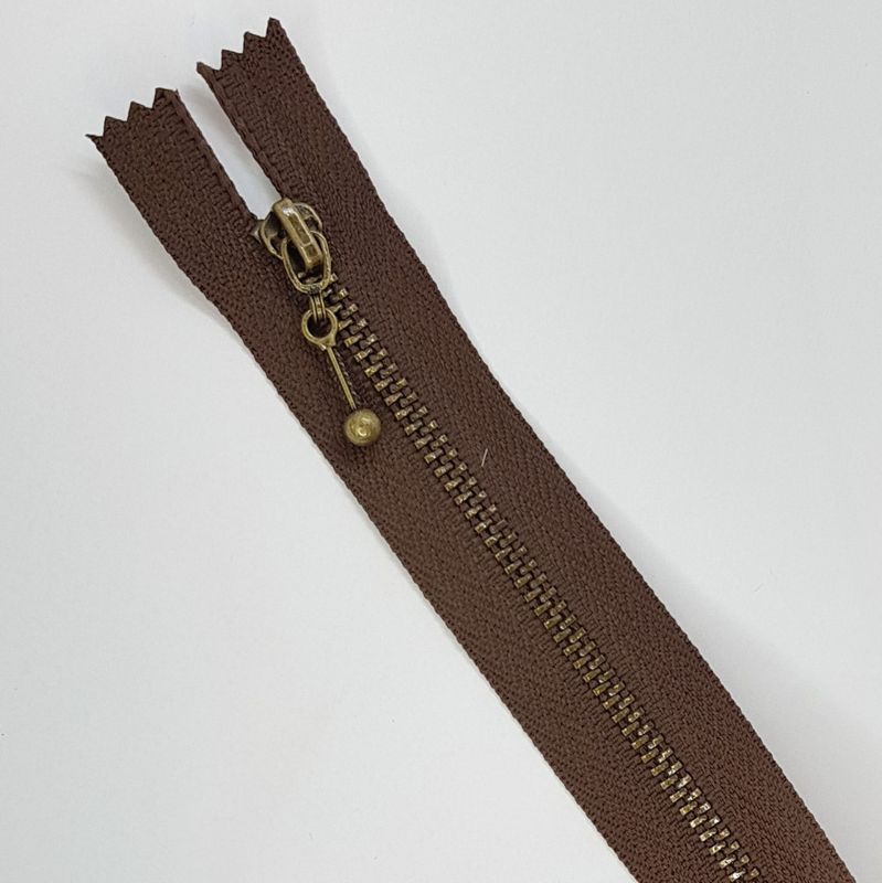 Glidelås metall 4 mm revehale 35 cm - Ikke delbar