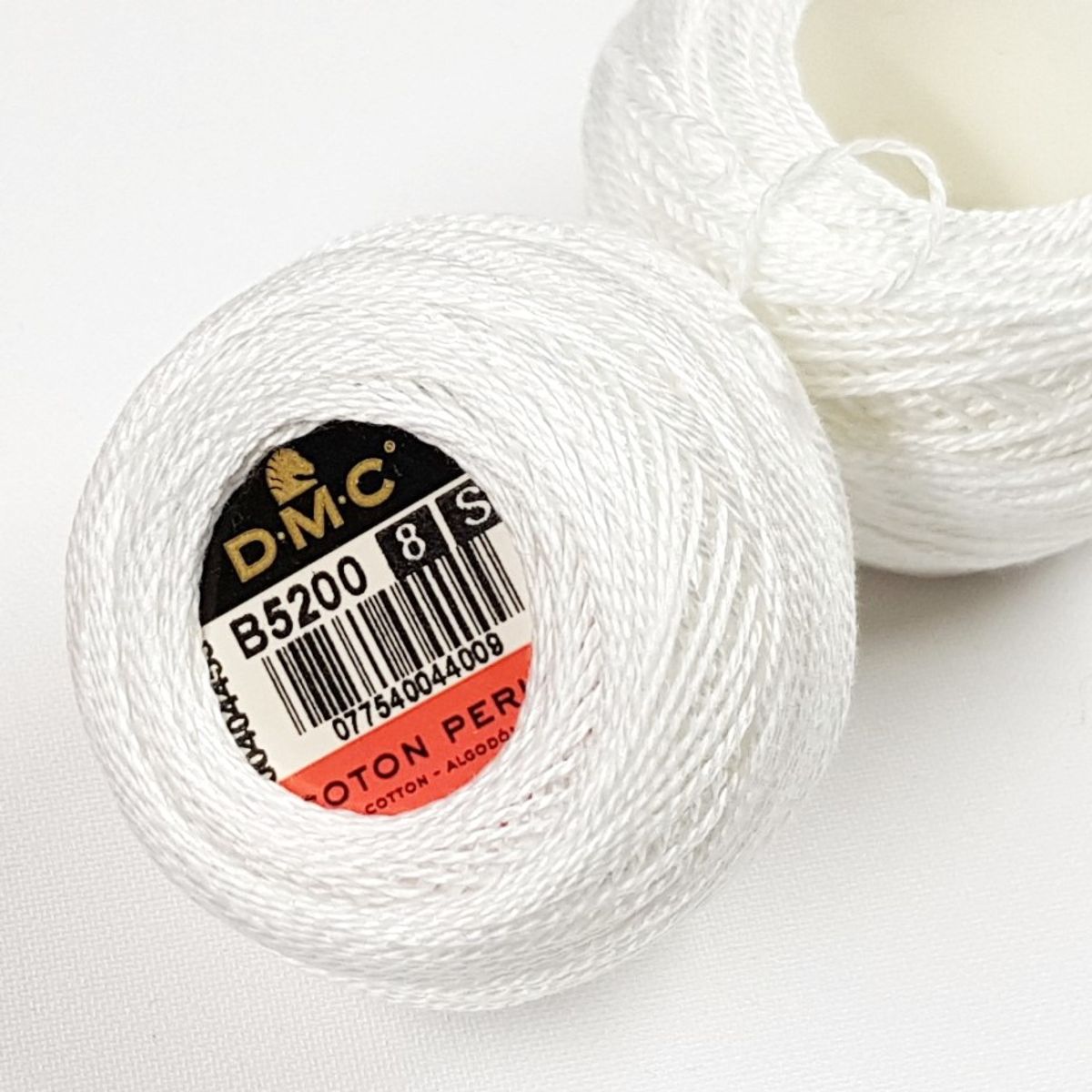 Perlegarn No.  8 DMC 116 Ensfarget bomull - Pearl cotton