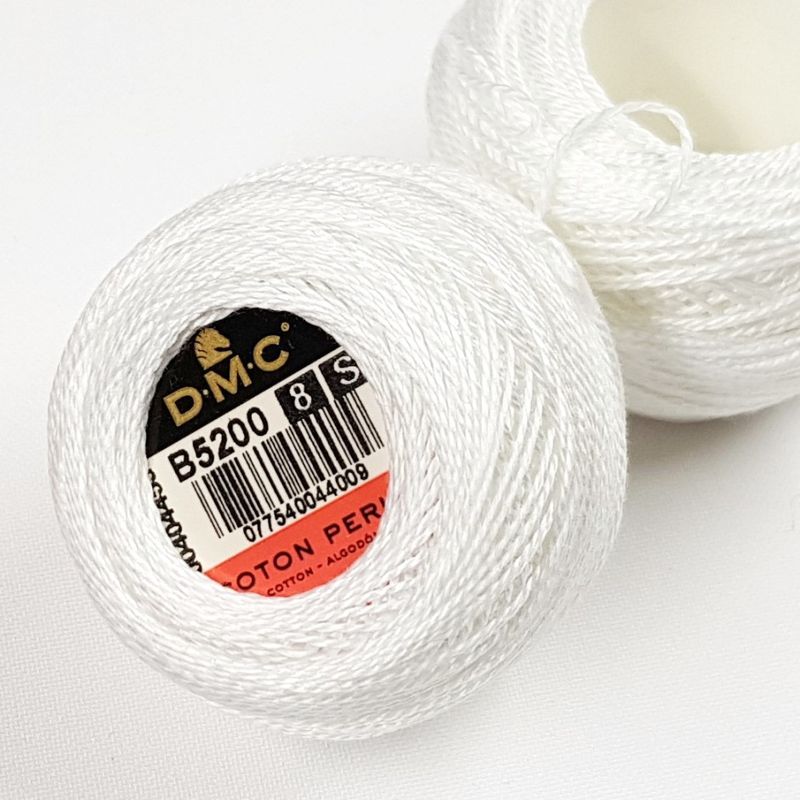 Perlegarn No.  8 DMC 116 Ensfarget bomull - Pearl cotton