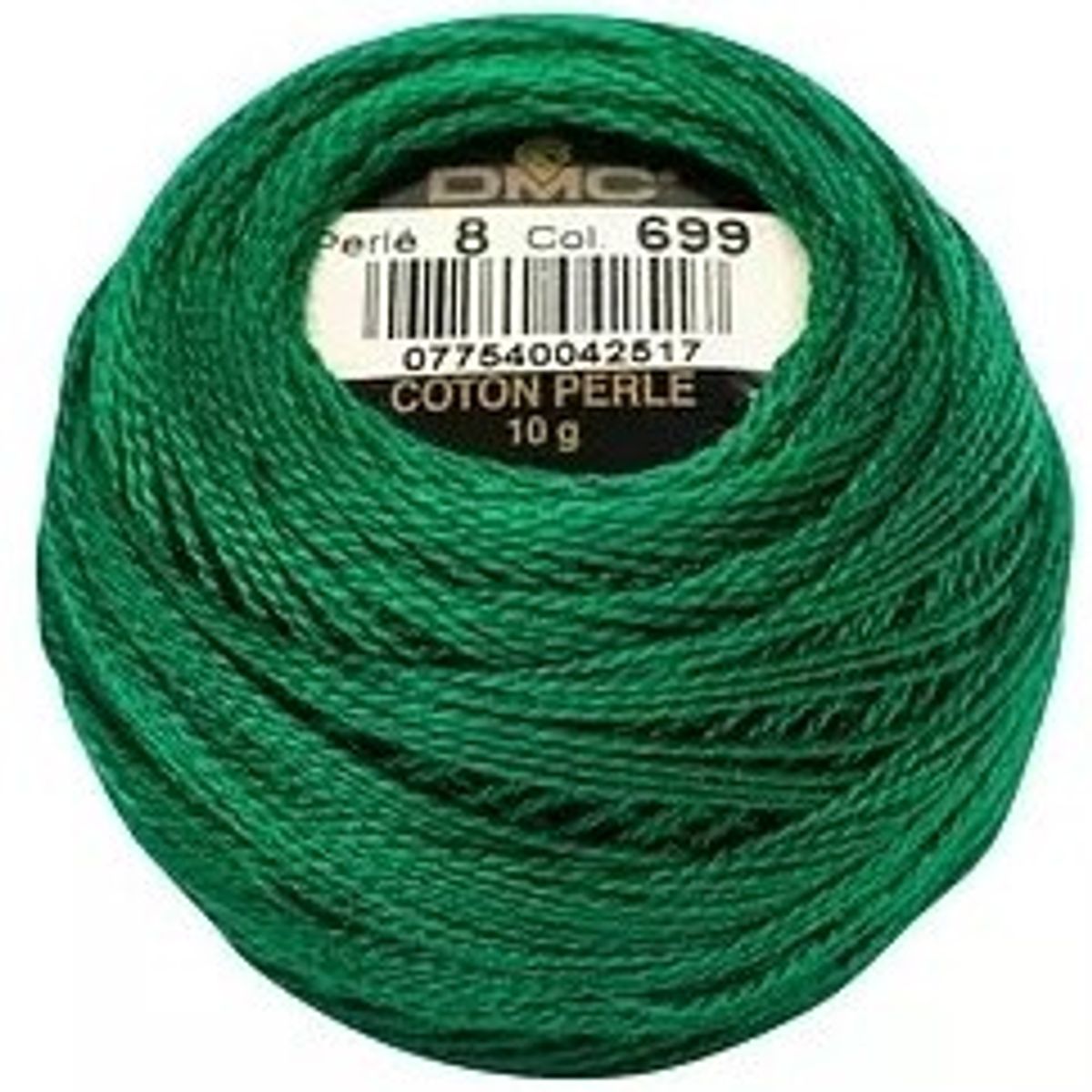 Perlegarn No.  8 DMC 116 Ensfarget bomull - Pearl cotton