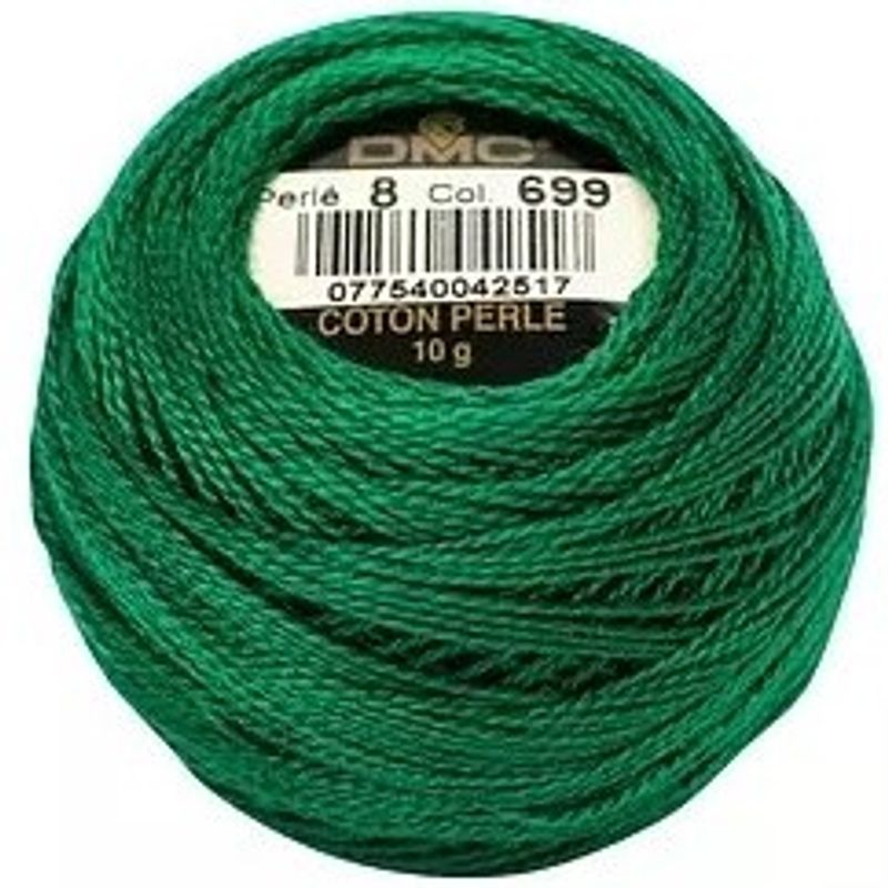 Perlegarn No.  8 DMC 116 Ensfarget bomull - Pearl cotton