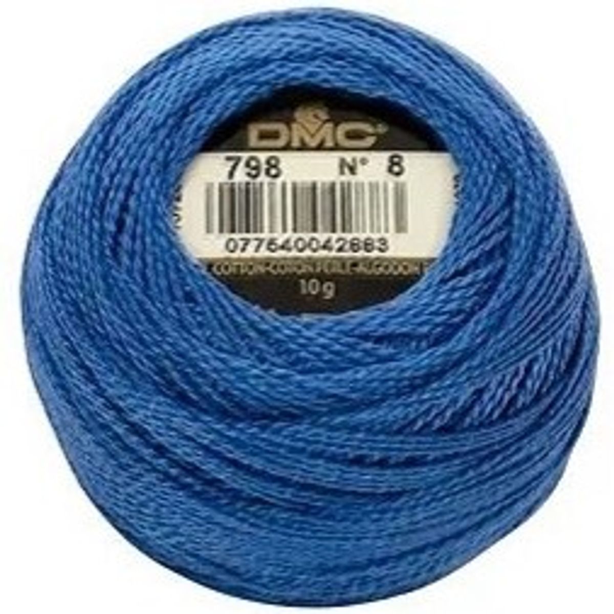 Perlegarn No.  8 DMC 116 Ensfarget bomull - Pearl cotton