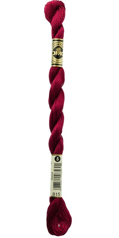 Perlegarn No.  5 DMC 115 Ensfarget bomullsbroderigarn