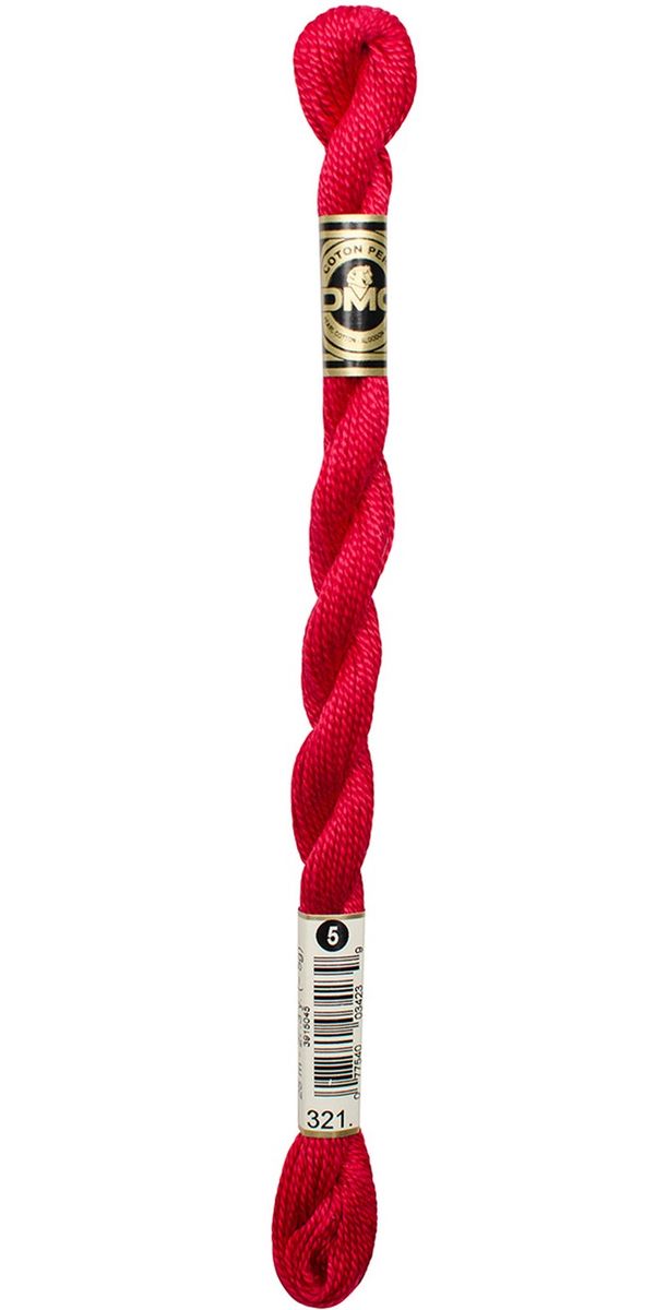 Perlegarn No.  5 DMC 115 Ensfarget bomullsbroderigarn