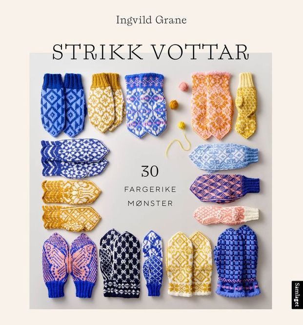 Hovedbilde Strikk vottar - 30 fargerike mønster - Ingvild ...